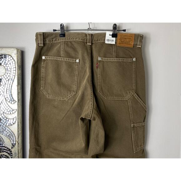 LEVI’S JEANS BAGGY UTILITY ESPRESSO BROWN CARGO SLOUCHY STRAIGHT LEG DENIM - Picture 10 of 13